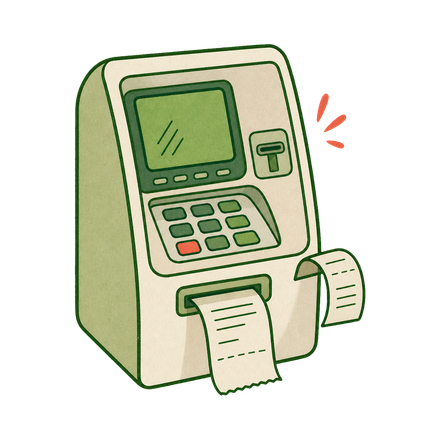 Cash refunded from an ATM