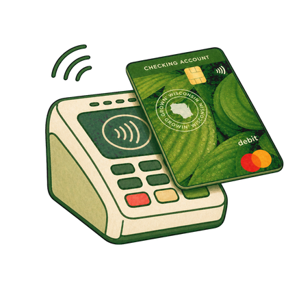 A direct deposit landing in a checking account